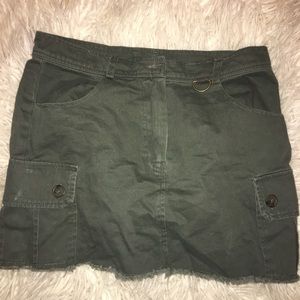 CUTE ARMY GREEN CARGO SKIRT